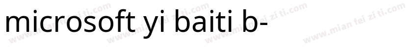 microsoft yi baiti b字体转换